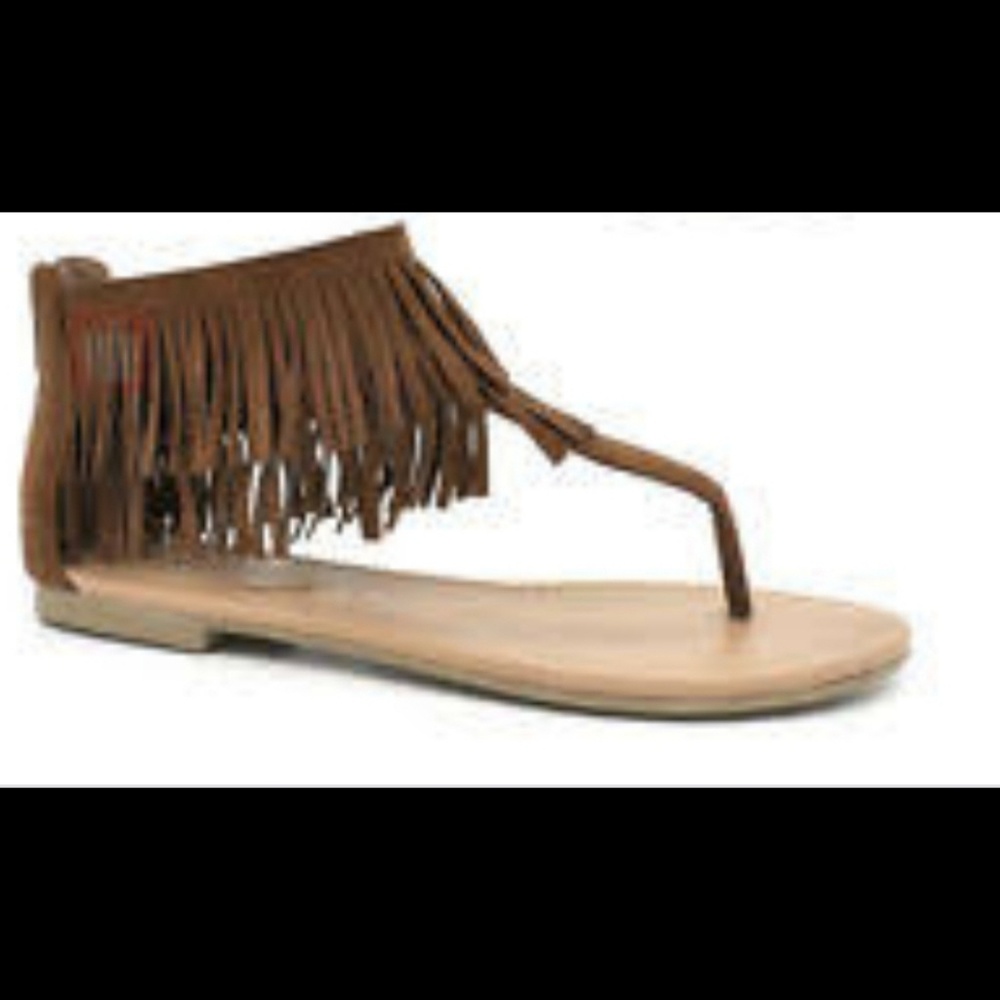 Gladiator tassel thong flats